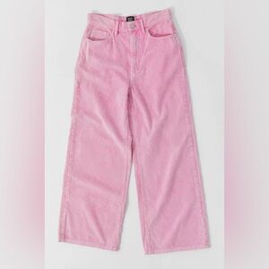 Urban Outfitters BDG Pink Corduroy Wide Leg Pants High Rise Y2K Retro size 28
